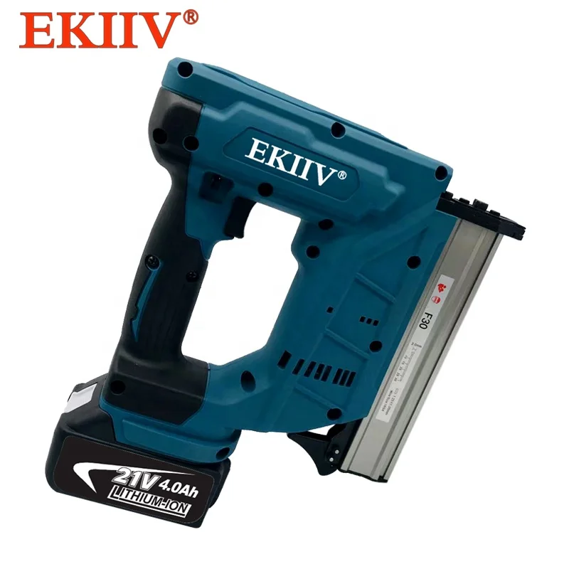EKIIV 18v electric nail gun straight row nails 21V electric brushless electric tools F30 F50 bret pneumatic stapler nail gun