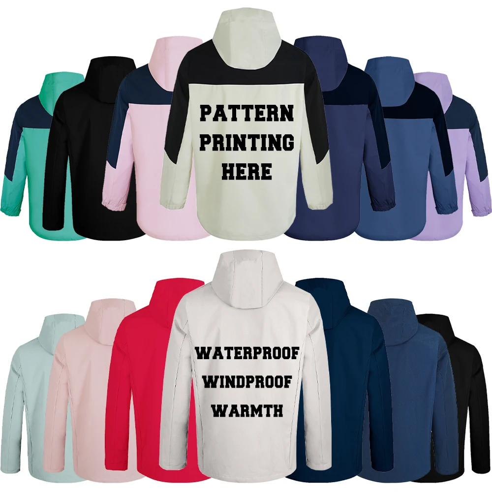 wholesale hot sale customized label LOGO Single color Windproof outdoor jackets