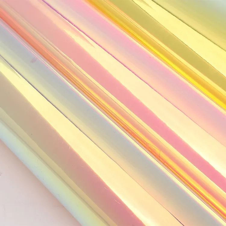 Fashion Waterproof Clear Rainbow Color Changeable TPU Film Sheet Roll