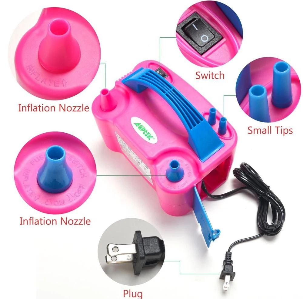 Electric Inflator Balloon Blower Helium Home Automatic Inflatable Pump Portable Tool Double-hole Balloons air Inflator
