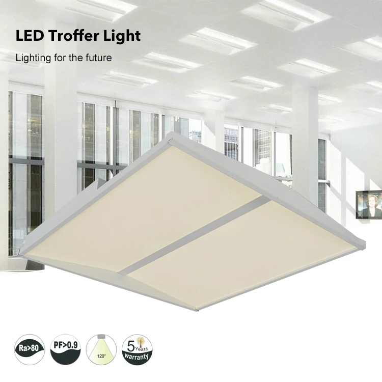 Low Price Corridor Office Dimming Lighting 36 50 watt Recessed Mounted Steel Sheet Led Troffer Panel Lamp