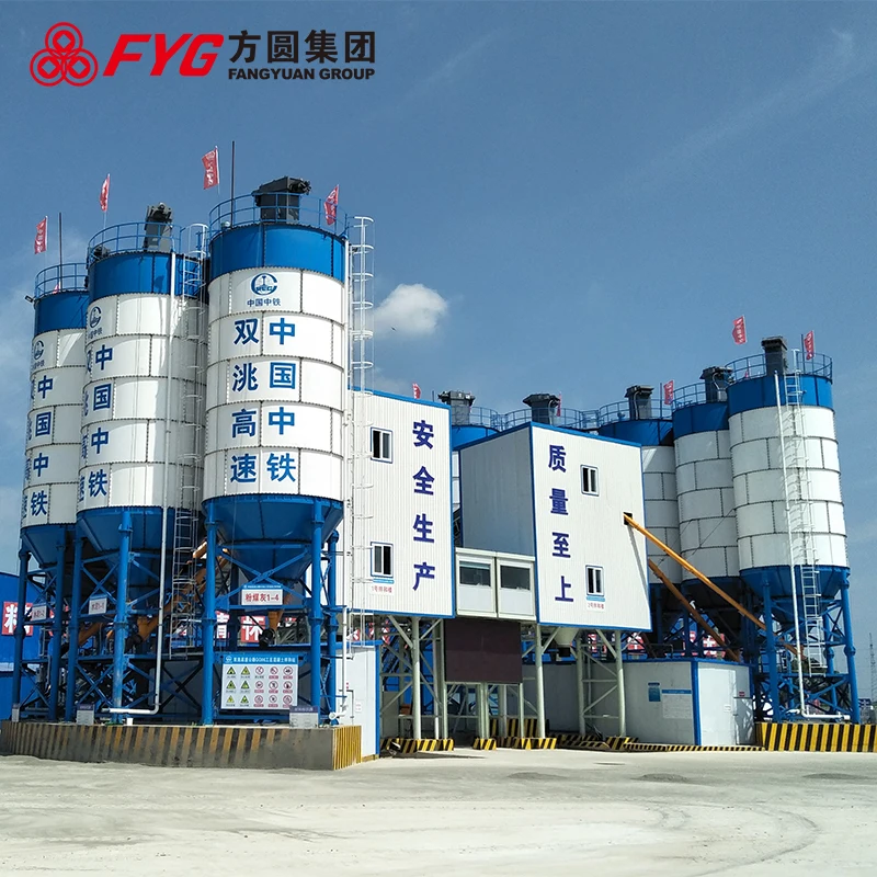 Large 120m3/h concrete block making machine with batching plant
