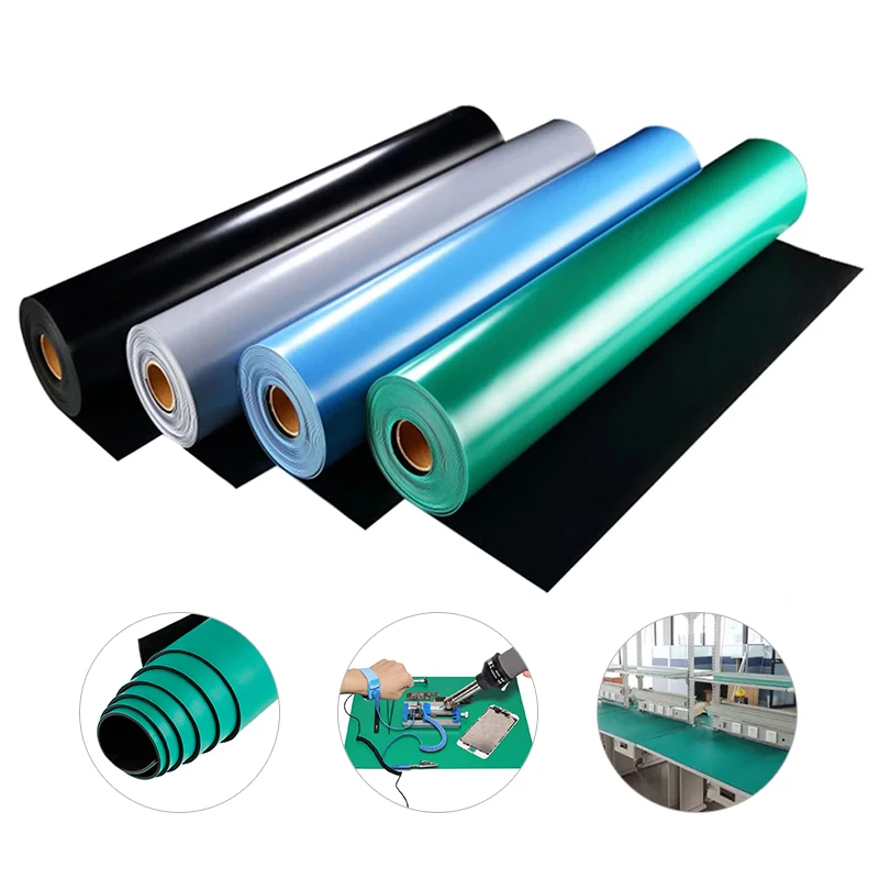Esd mat rubber antistatic roll heat resistant anti-static radio pad 5 mm anti static floor table esd mat