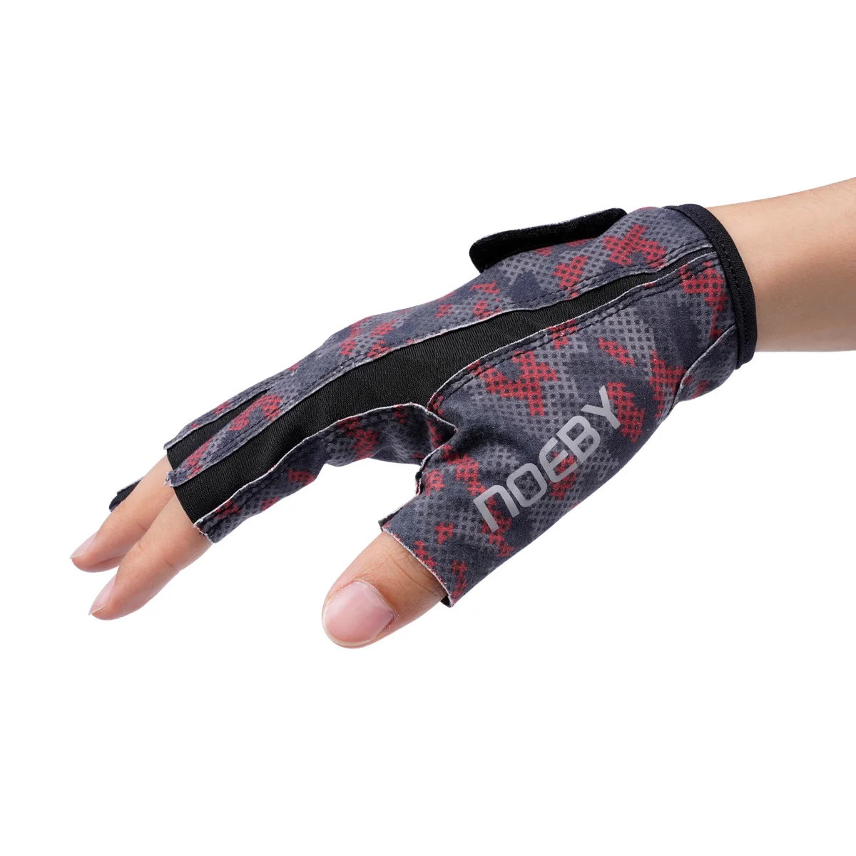 Noeby 3 Finger Cut Fishing Gloves Breathable High Elastic Men Fitness Cycling Quick-release Sun Protection Fishing Gloves