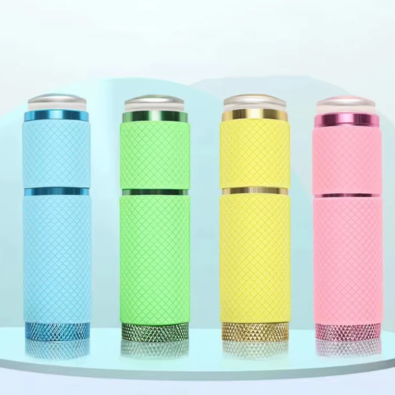 HJS 9 LED UV395-400NM purple lights led flash cure lamp small luminous silicone leather mini flashlight cabin led uv drying nail