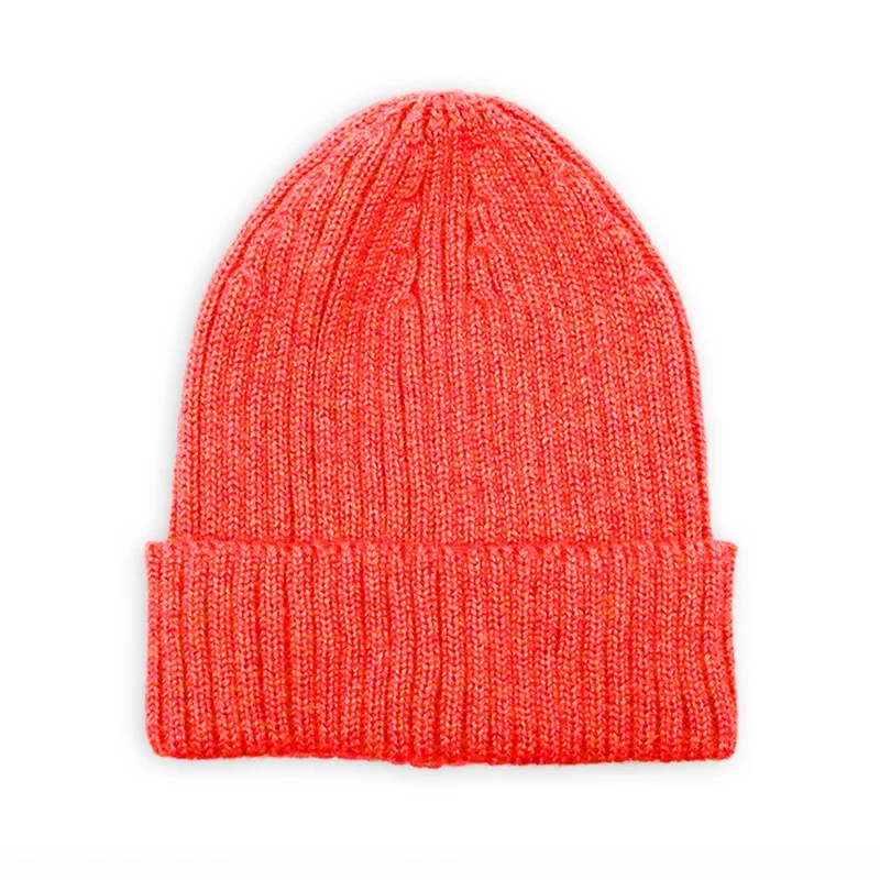 Пользовательская зимняя шапка RPET из переработанного полиэстера, мягкая вересковая пряжа с манжетами, Шапка-бини с черепом для мужчин и женщин