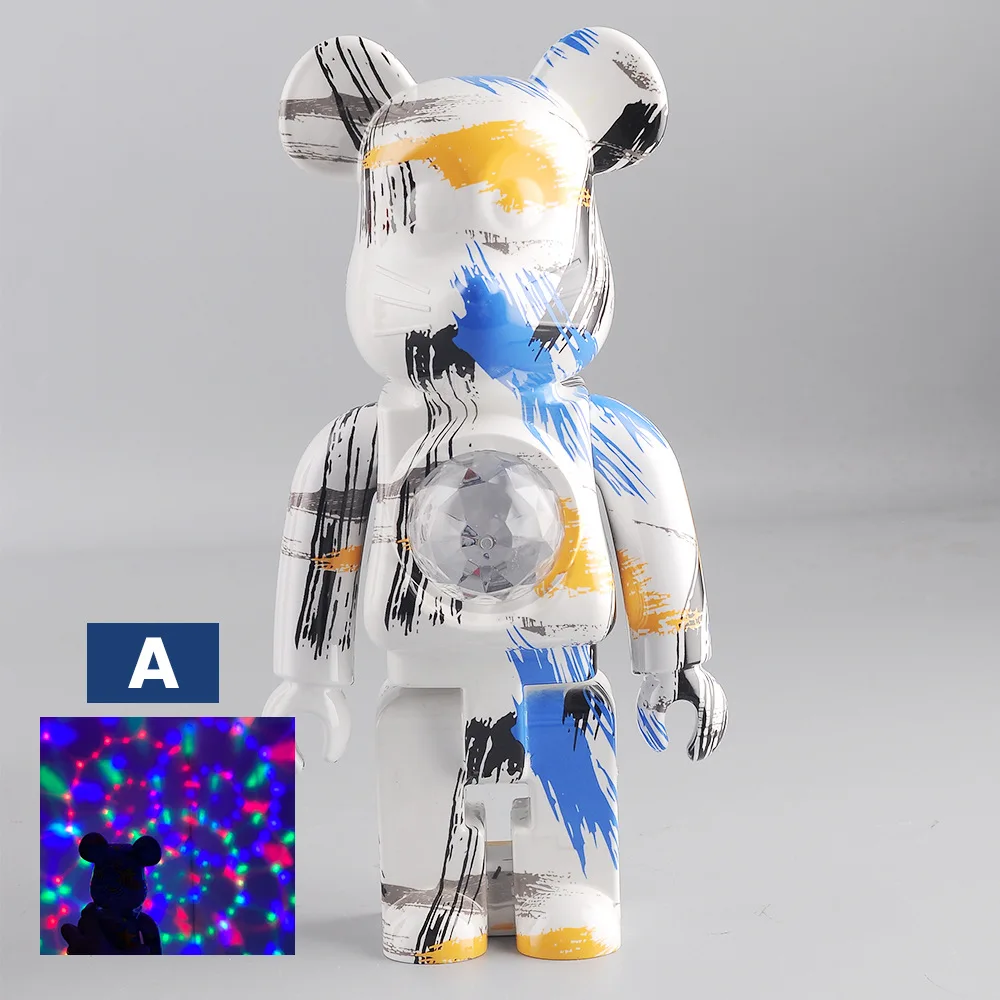 New product violent bear sunset light USB smart indoor projection shooting atmosphere 3D starry sky kids creative table lamp