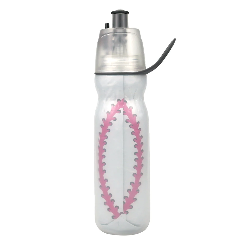 Football design double wall mist lock water bottle NFL sport club logo plastic sport cold plastic water bottle