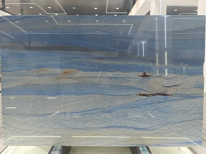 Yushi Group marble Azul Macaubas Quartzite slab Luxury Stone design Big Slabs marble design for furniture