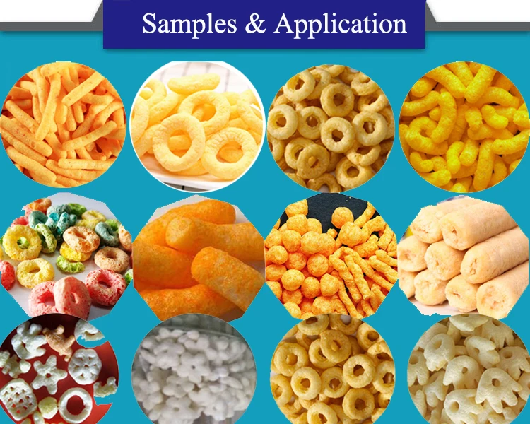 100-300kg/h food production line machine snacks making plant supplier