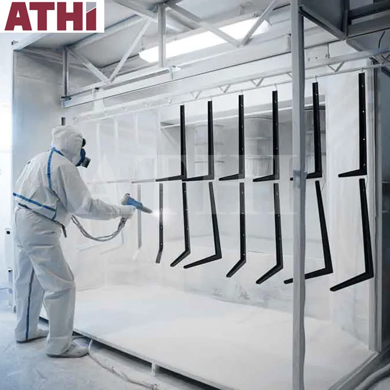 Полностью автоматическая кабина для порошкового покрытия и пескоструйная кабина полная линия для алюминиевого профиля и колесных дисков