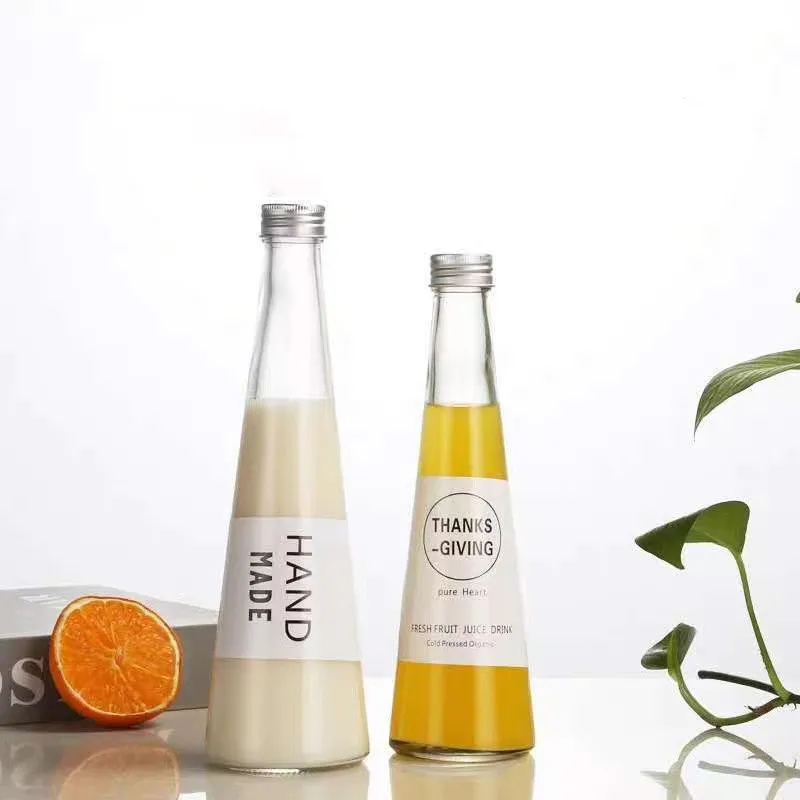 wholesale 250ml 330ml conical flask beverage jars for tea  mikly