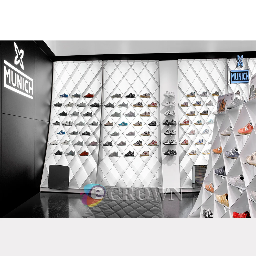 Popular store design display furniture for Footwear interior decoration ODM