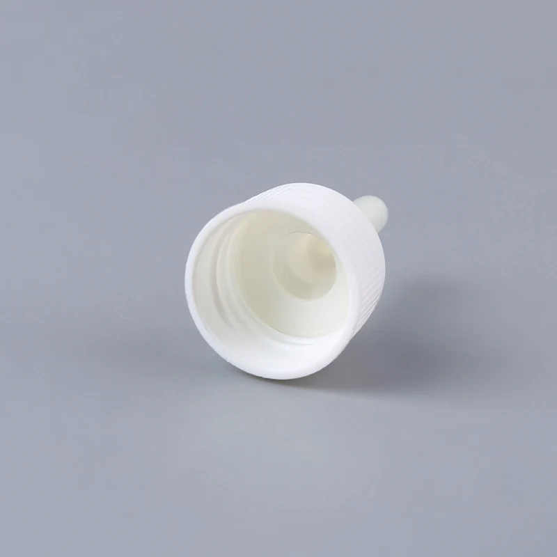Plastic pointed mouth cap plastic dropper cap white dropper tip cap