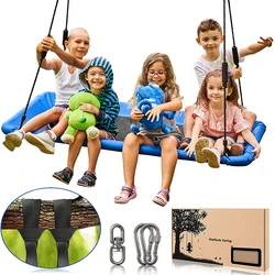 60 Inch Platform Tree Swing for Kids and Adults, Giant Flying Outdoor Indoor Saucer Hammock