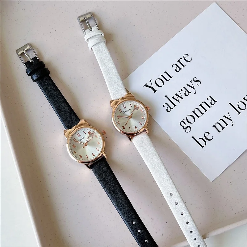 online shopping cheap young ladies wrist watches stylish wristwatch Fashion Slim leather strap Quartz Girls watch