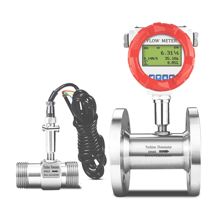 Oil water milk turbine flow meter digital flowmeter with high precision