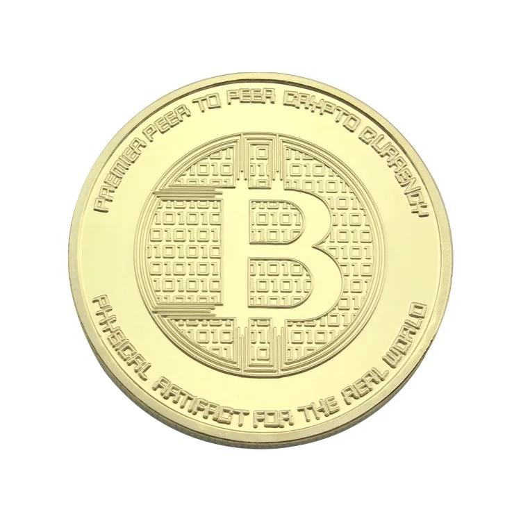OEM пользовательский дизайн Сувенир bitcoin Металл позолоченные монеты