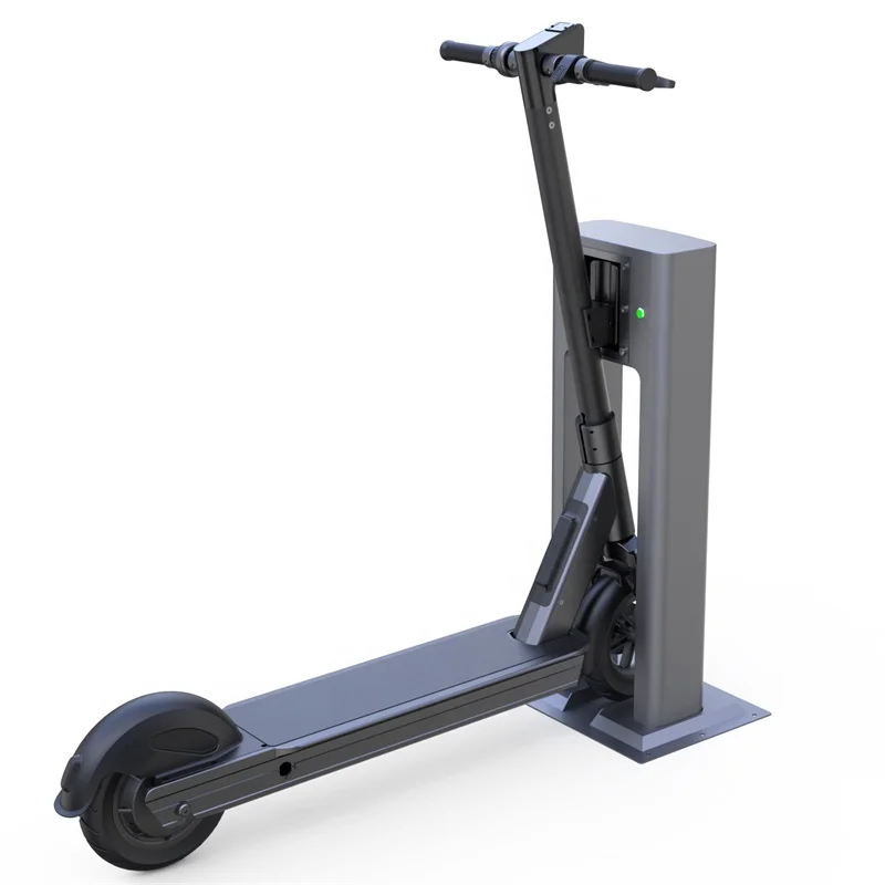GPS Shared Scooter App Kick Floor-mounted Charging Docking Station Electric Fleet Management Scan to