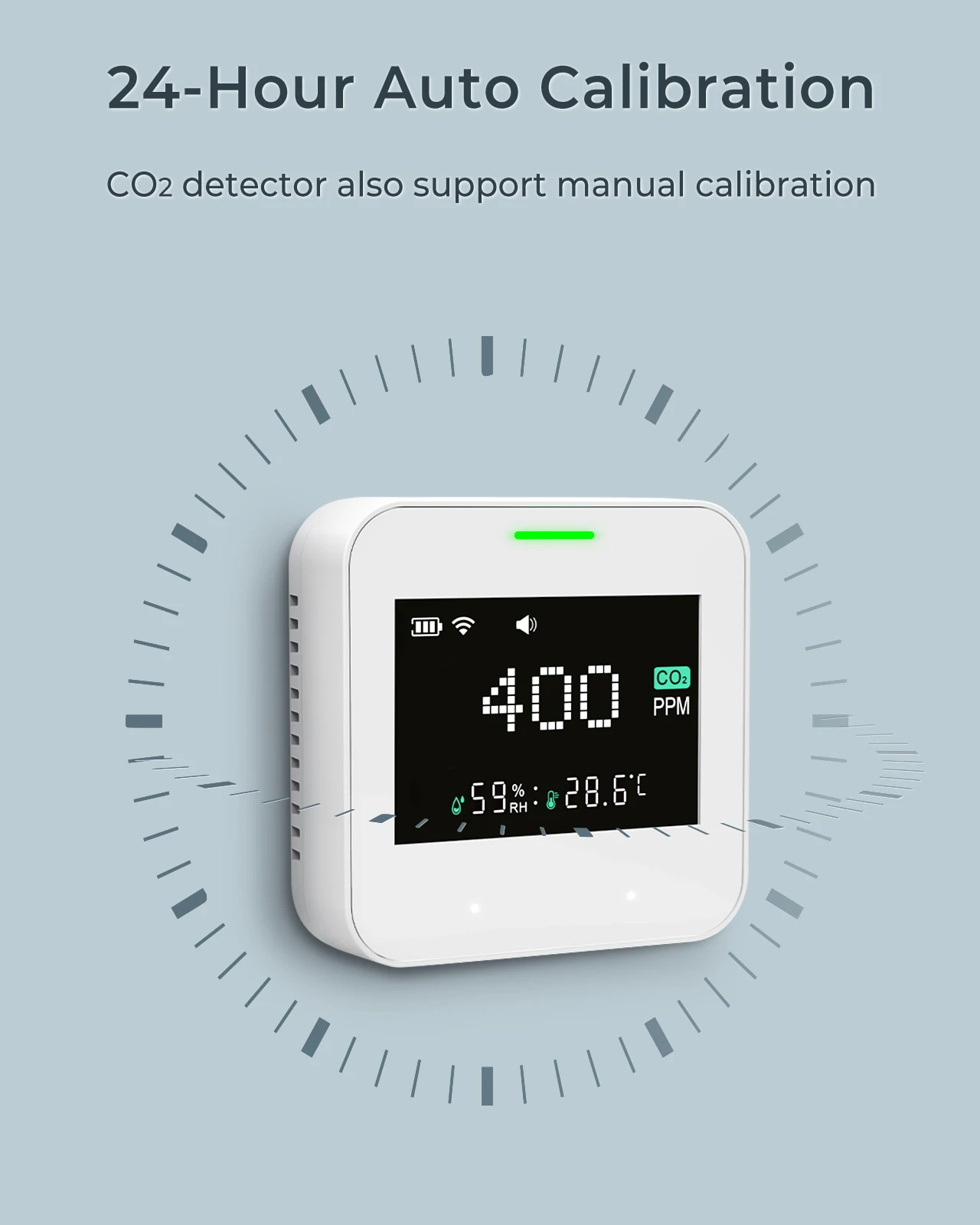 SITERWELL Air Quality Monitor CO2 Detector Carbon Dioxide Monitor with Humidty Temerature