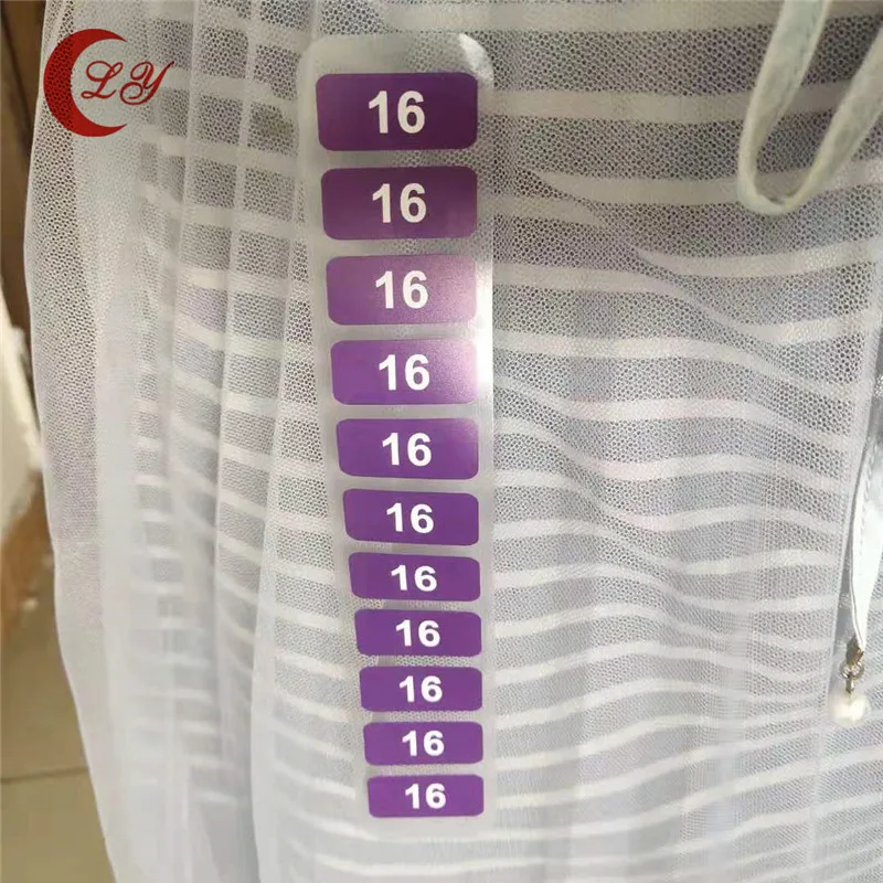 removeable transparent vinyl labels for clothing serial number barcode sticker label