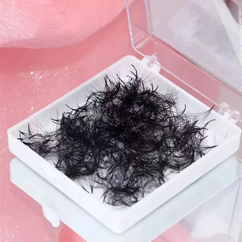 Korean Fiber Eye lashes pre made pointy base volume fan eyelash extensions 3D 5D 8D 12D .05 0.07MM premade volume loose fans