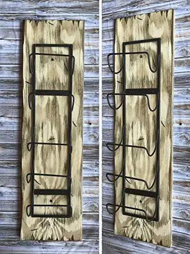 
New products Wine rack wall mounted rustic distressed wood 