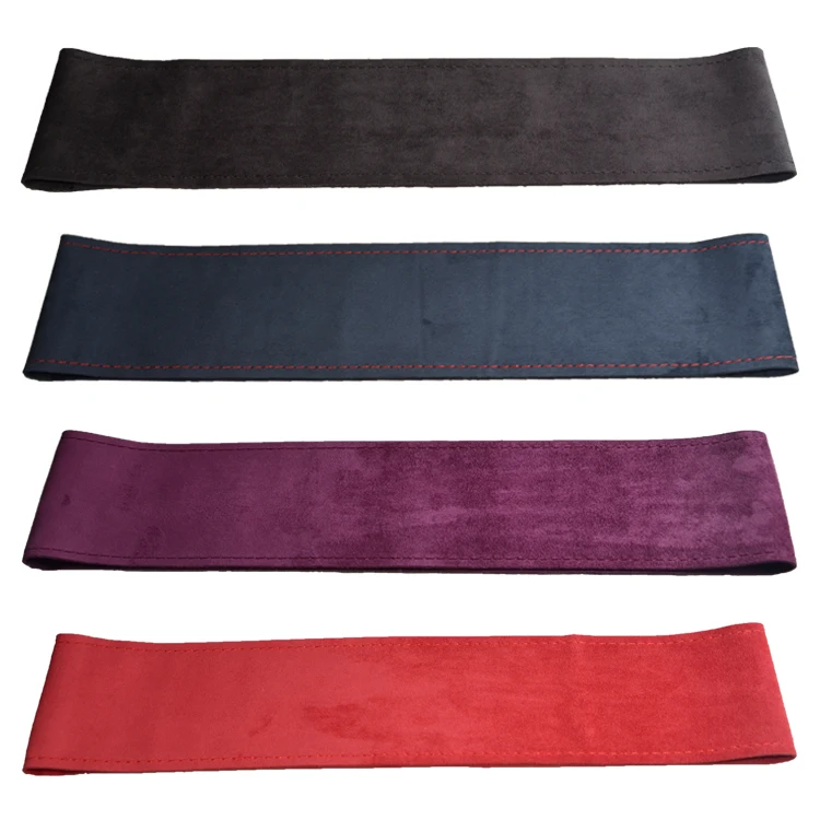 Diy Car Steering Wheel Hand Sewing Cover Crochet Luxury Pink Steering Wheel Cover Suede For Women