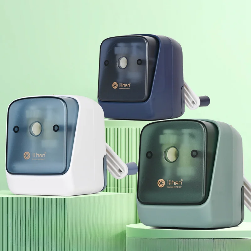 Pencil sharpener large diameter thick rod extra thick hole pencil sharpener hand crank cute stationery kawaii products