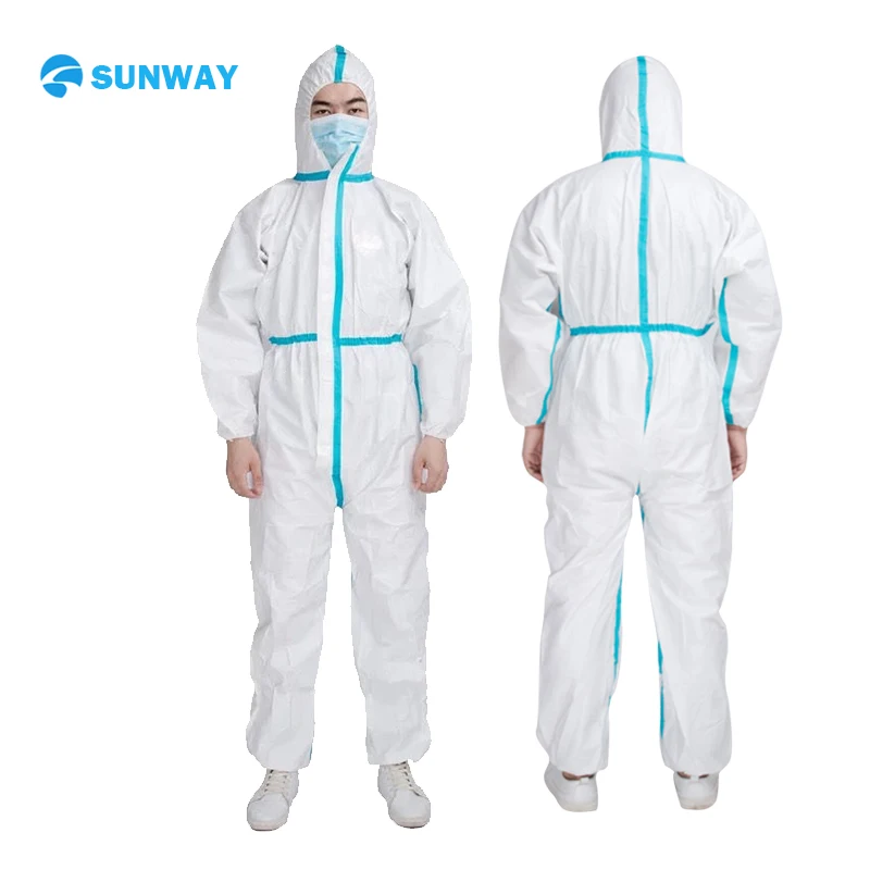 77gsm Overalls Medical Clothing Disposable Medical Isolation Gown Clothing Hospital Gown