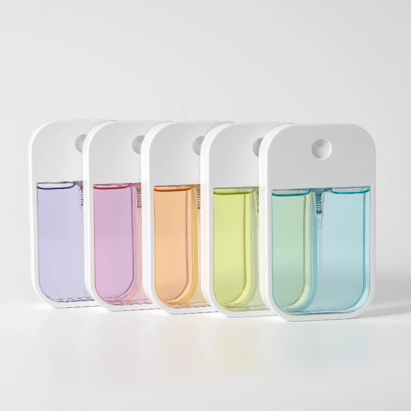 2022 New design cell phone shaped 45ml credit card pocket size flat perfume spray for hand sanitizer Antibacterial spray