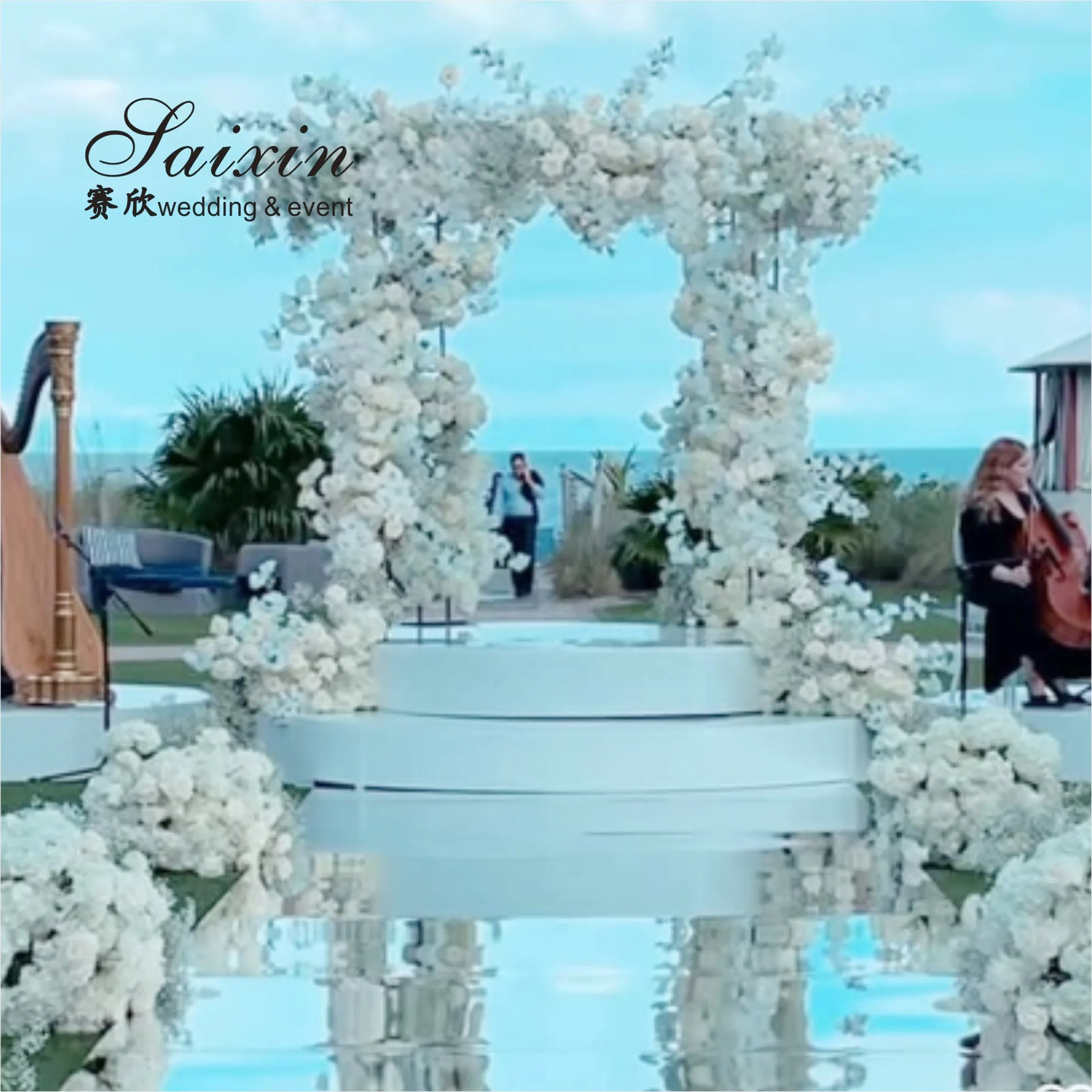 Wholesale 7mm - 13mm thickness wedding aisle decorative mirror shining rug sheet