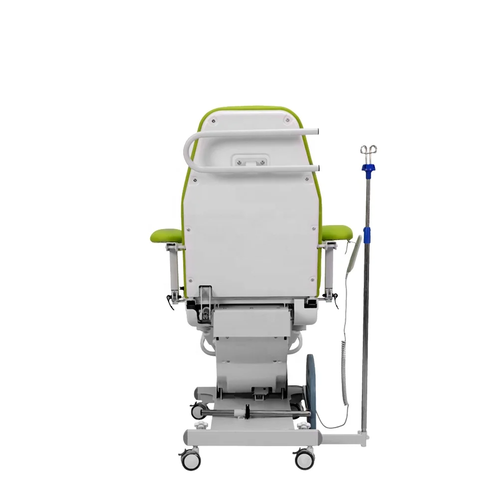 4 Motors Electric Blood Donation Dialysis Chair Hospital Iv Infusion Chair Overall Tilt And With Locakable Wheels
