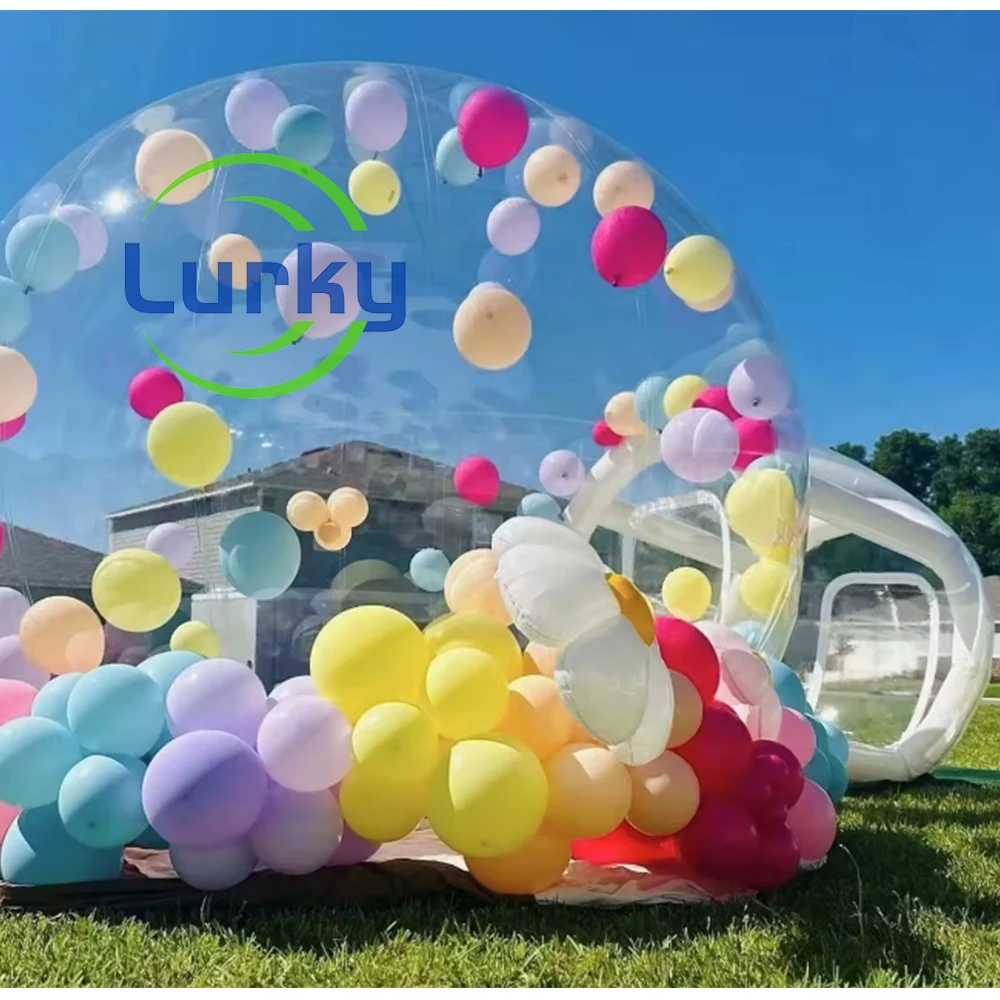 Pretty hot-selling mini white wedding indoor outdoor kid playing toy white inflatable Stargazing Bubble Tent