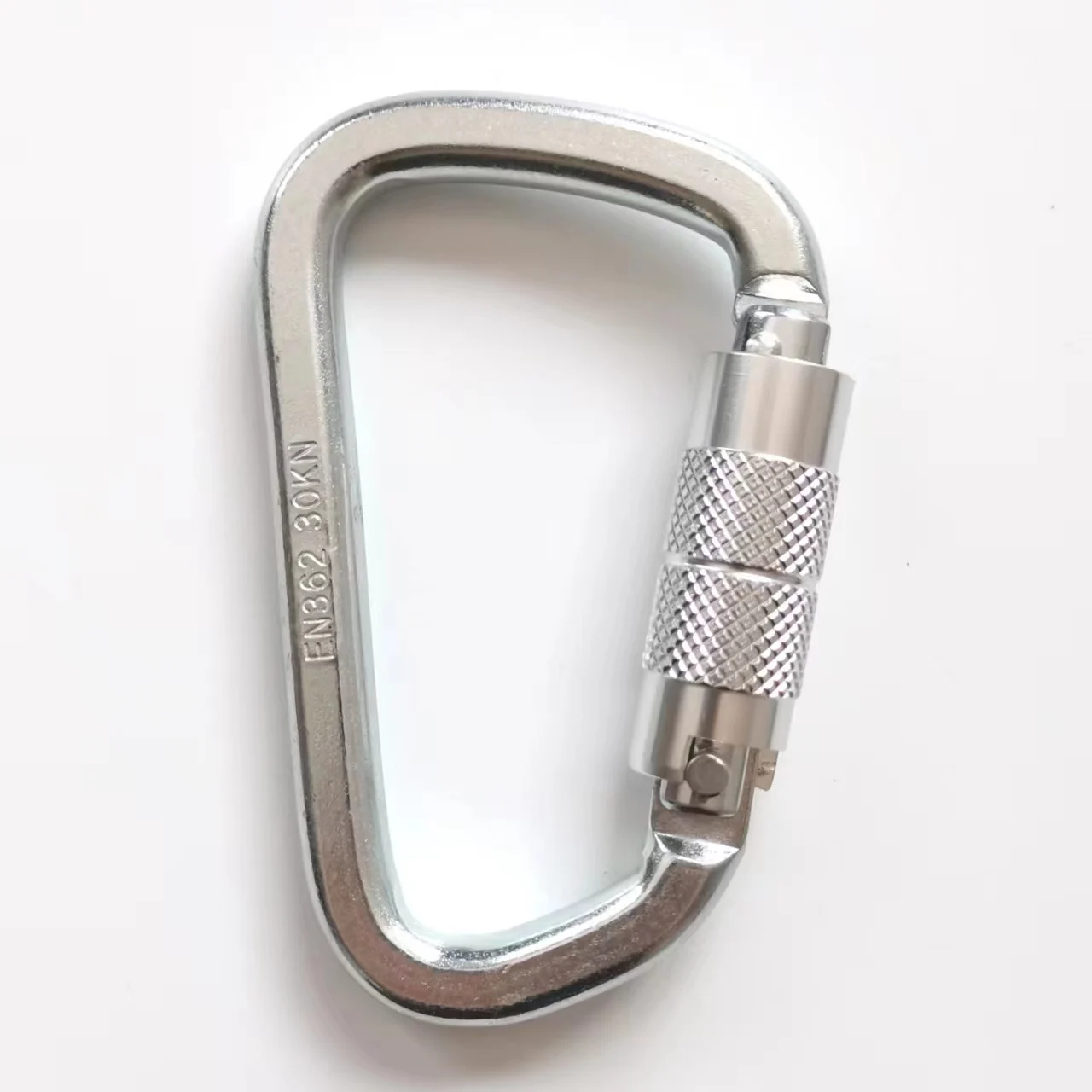 Conyoneering climbing caving backcountry hiking and rappelling carabiner steel metal karabiner 30KN D shape autolock carabin