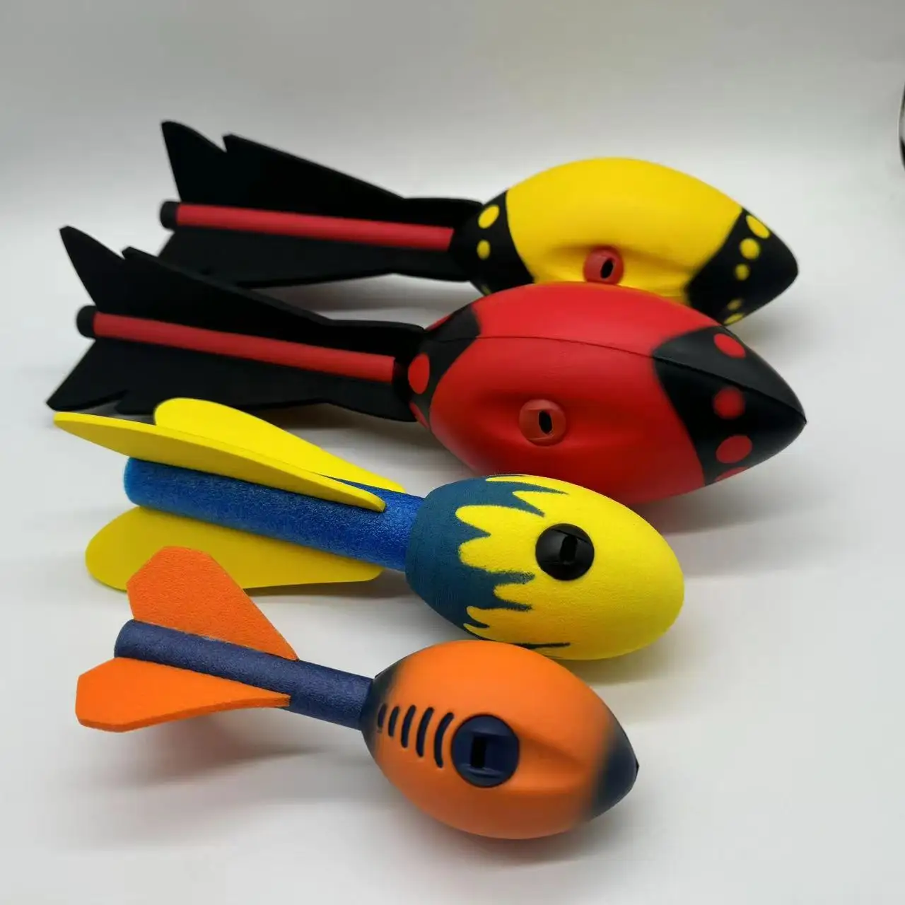 Soft Throwing Disc Flying Toy Flying Arrows Missile Launcher Whistling Toy Long Distance Park Beach Backyard PU Foam Rocket