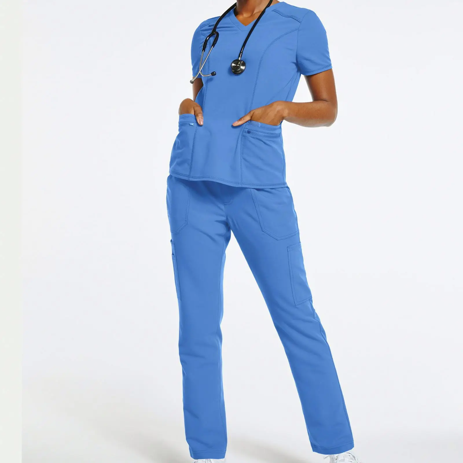 Top Quality Nurses Hospital Uniforms Jogger Women Medico Scrub Sets