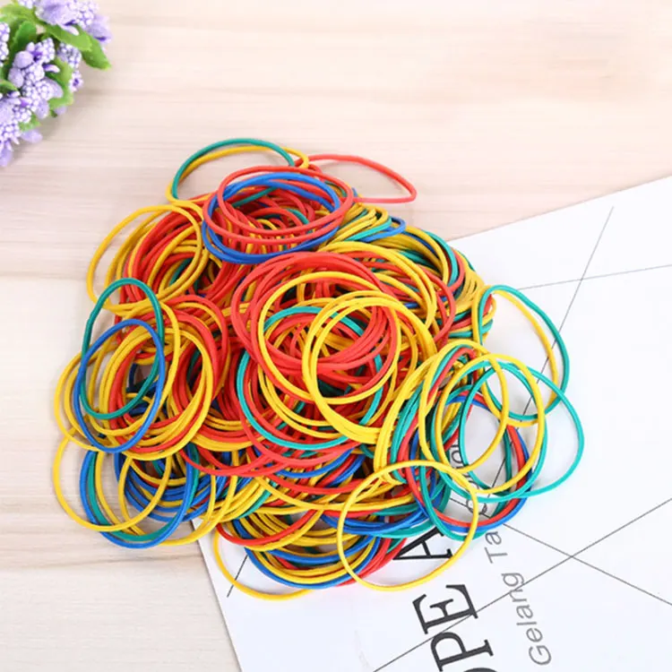 1KG Multicolor Natural Latex Elastic Rubber Band Hair Durable Flat Rubber Band for Packing Money