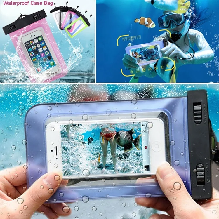 Wholesale Full View Waterproof Case Rainforest transparent dry bag Seaside Swimming Pouch Mobile Phone Covers for smartphone