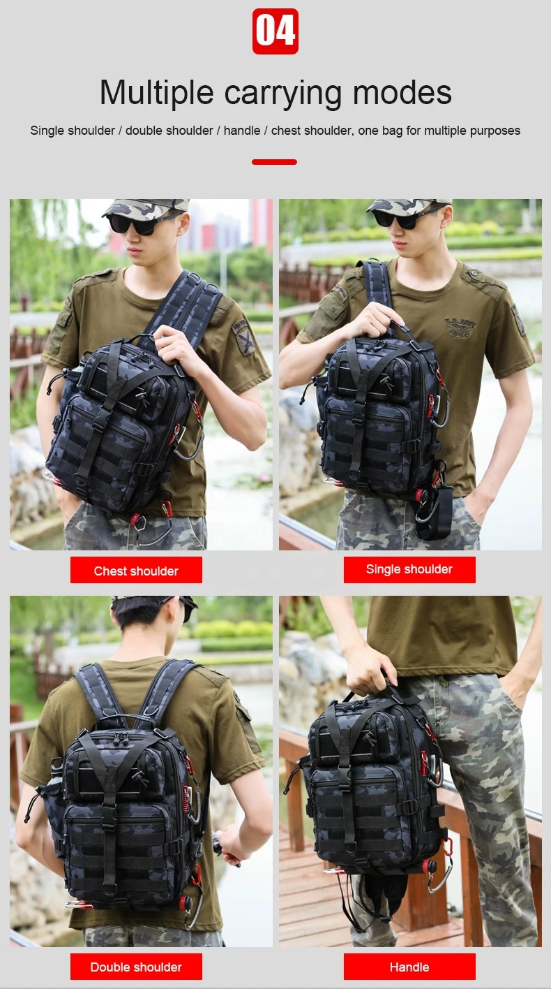 Waterproof Fishing Backpack Multifunctional Wholesale Camo Bag Outdoor Lure Bags