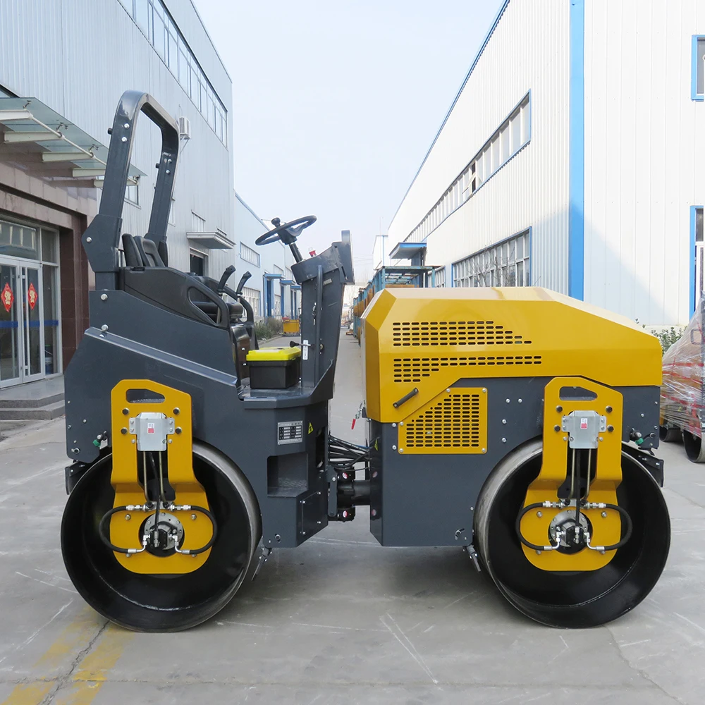 Diesel Engine 4 Ton Industrial Compactor Machine Hydraulic Transmission Vibrating Asphalt Road Roller Price For Sale