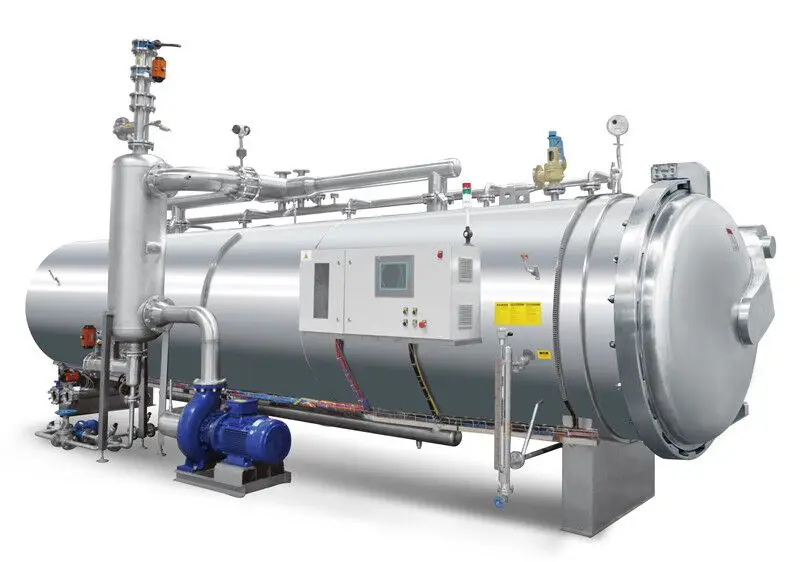 Horizontal High pressure steam food retort pouch autoclave