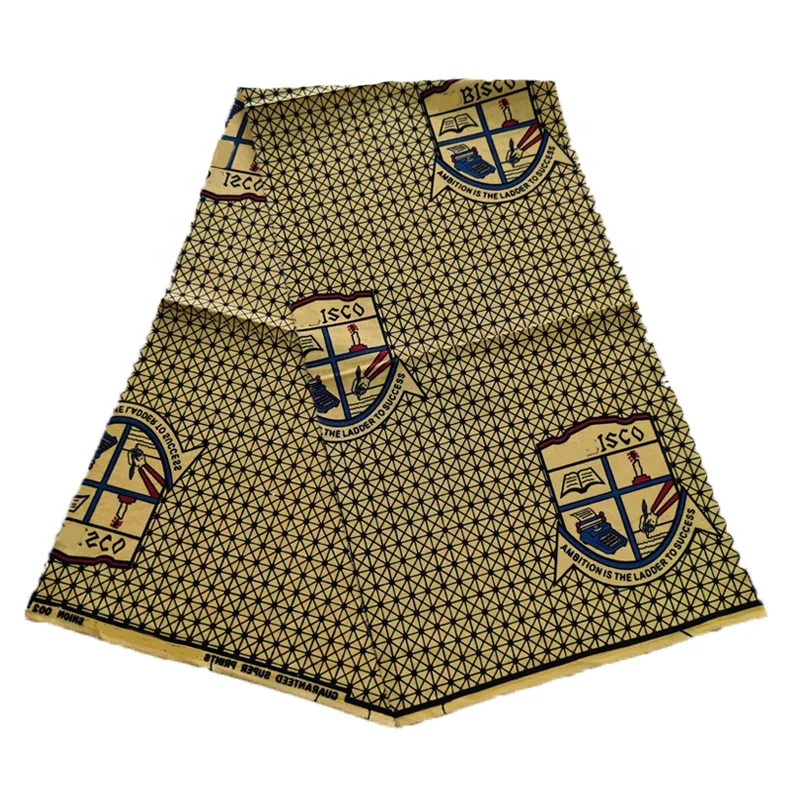 Custom design african cotton dress ghana school uniform fabrics with logo