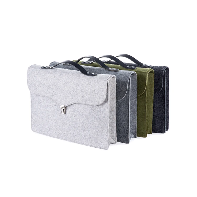 Fashion Business 15.6 inch grey felt laptop sleeve computer notebook bag carry case cover