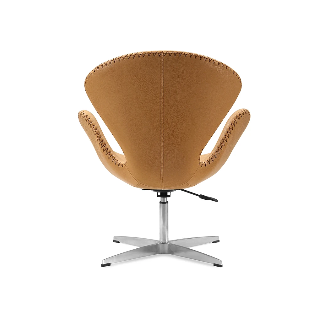 Nordic Europe Leather Living Room Chair New Design Revolving Upholstered Lounge Chairs Leisure Chair