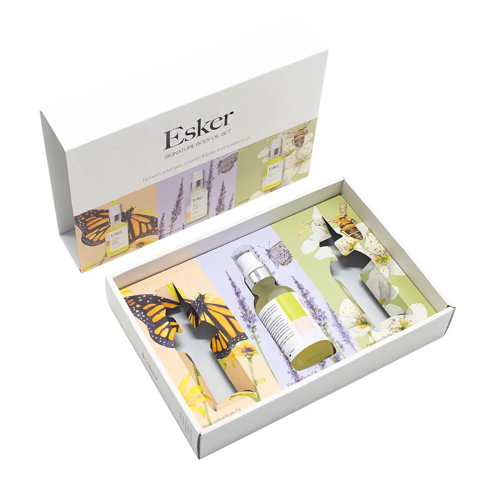 Custom Paper Essential Oil Gift Box Packaging for Cosmetic Skin Care Serum Lotion and Reliable Packaging Supplier