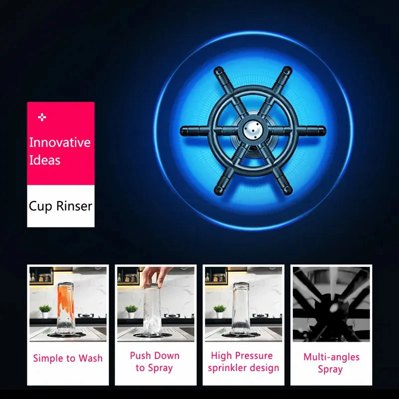 New Techology Model Stainless steel Kitchen Sink Nano Black Hidden Hydro Purification Multi Function Smart Kitchen Handmade Sink