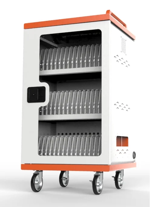 Hot sale China manufacturer  AC 48 ports with casters battery storage and charging lockers station for tablet