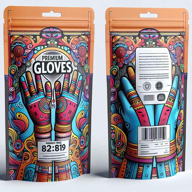 Recyclable Matte Black Flexible Daily Life Packaging Pouch Laminated Plastic Customized Stand Up Zipper Gloves Packaging Bags