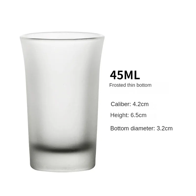 Custom Logo Text Bullet Shot Glasses Glasses White Spirit Tequila Tumblers 2oz Bar Heavy Duty Base Shot Glasses